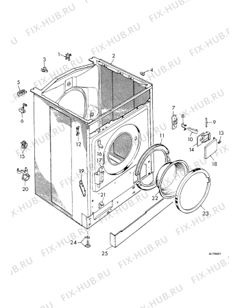 Взрыв-схема стиральной машины Zanker 5075 - Схема узла Housing, outer